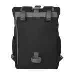 Roll-up waterproof recycled polyester backpack for laptops, 15'' black colour