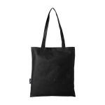 Recycled polyester shopping bag with handles, 80 g/m² black colour