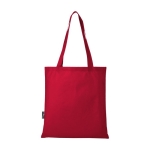 Recycled polyester shopping bag with handles, 80 g/m² red colour