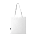 Recycled polyester shopping bag with handles, 80 g/m² white colour