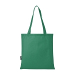 Recycled polyester shopping bag with handles, 80 g/m² green colour