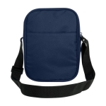 Water-repellent recycled polyester messenger bag with pockets navy-blue colour