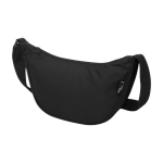 Water-repellent recycled polyester waist bag, 1.5 L capacity black colour