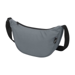 Water-repellent recycled polyester waist bag, 1.5 L capacity grey colour