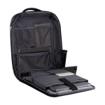 Recycled polyester laptop backpack for tablets and laptops, 15.6'' black colour