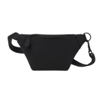 Bum bag from recycled material with strap and clip closure black colour