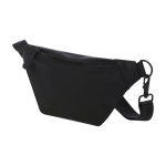 Bum bag from recycled material with strap and clip closure black colour