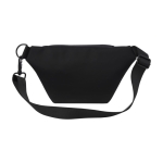 Bum bag from recycled material with strap and clip closure black colour