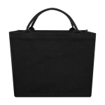 Durable recycled cotton shopping bag, 500 g/m² black colour