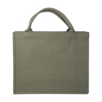 Durable recycled cotton shopping bag, 500 g/m² green colour