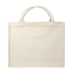 Durable recycled cotton shopping bag, 500 g/m² ivory colour