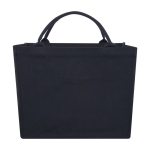 Durable recycled cotton shopping bag, 500 g/m² navy-blue colour