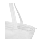 XL recycled cotton bag with zipper and pocket, 500 g/m² white colour