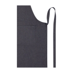 Recycled cotton denim-style apron with pockets, 320 g/m² denim blue colour