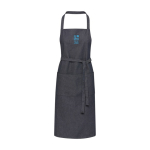 Recycled cotton denim-style apron with pockets, 320 g/m²