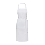 Recycled materials apron with two pockets, 240 g/m² white colour