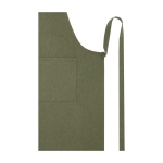 Recycled materials apron with two pockets, 240 g/m² green colour