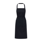 Recycled materials apron with two pockets, 240 g/m² navy-blue colour