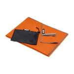 Ultralight gym towel made of polyester and nylon, 200 g/m² orange colour