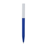 Recycled plastic pen in various colors, blue ink royal blue colour