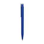 Recycled plastic pen in various colors, blue ink royal blue colour