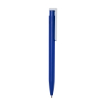 Recycled plastic pen in various colors, blue ink royal blue colour