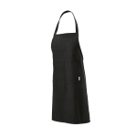 Recycled cotton apron with neck ties, 180 g/m2 black colour