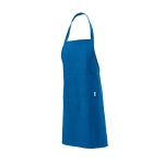 Recycled cotton apron with neck ties, 180 g/m2 blue colour