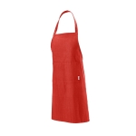 Recycled cotton apron with neck ties, 180 g/m2 red colour