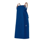 Recycled cotton apron with front pockets, 280 g/m2 navy-blue colour