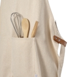 Recycled cotton apron with front pockets, 280 g/m2 natural colour second view