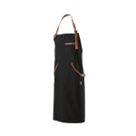 Apron made of recycled cotton & RPET with top pocket, 300 g/m2 black colour