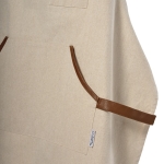 Apron made of recycled cotton & RPET with top pocket, 300 g/m2 natural colour third view