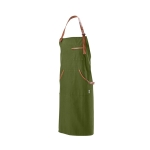 Apron made of recycled cotton & RPET with top pocket, 300 g/m2 military green colour