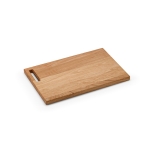 Oak chopping board with corner handle for hanging natural colour