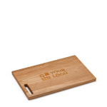 Oak chopping board with corner handle for hanging main view