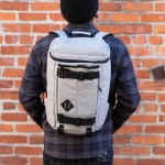 Backpack with hidden pockets and lots of loops ,RPET, 20 L grey colour ambient view