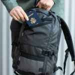 Backpack made of RPET with a laptop sleeve, 18 L black colour second ambient view