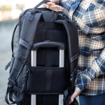 Backpack made of RPET with a laptop sleeve, 18 L black colour third ambient view