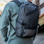 Backpack made of RPET with a laptop sleeve, 18 L black colour ambient view