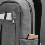 Recycled nylon laptop backpack, 16.5” dark grey colour fourth view