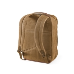 Backpack made of recycled cotton with wax coating, 230 g/m2 camel colour second view