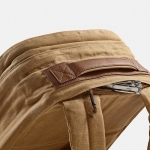 Backpack made of recycled cotton with wax coating, 230 g/m2 camel colour fourth view