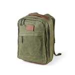 Backpack made of recycled cotton with wax coating, 230 g/m2 military green colour