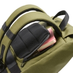 Water-repellent backpack made from recycled cotton, 240 g/m2 military green colour fourth view