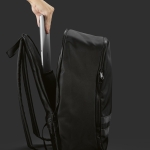 RPET backpack with laptop compartment, 18 L black colour detail view