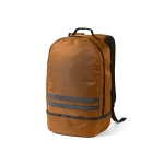 RPET backpack, reflective, shoe compartment, 25 L brown colour