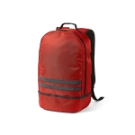 RPET backpack, reflective, shoe compartment, 25 L red colour