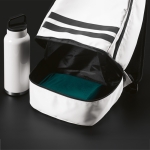 RPET backpack, reflective, shoe compartment, 25 L white colour third view