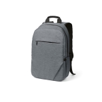 Backpack with front compartment, 300D RPET, 15.6”, 18 L light grey colour